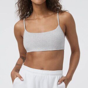 $68 Vuori Halo Essential Bra Size Small Pale Grey Heather